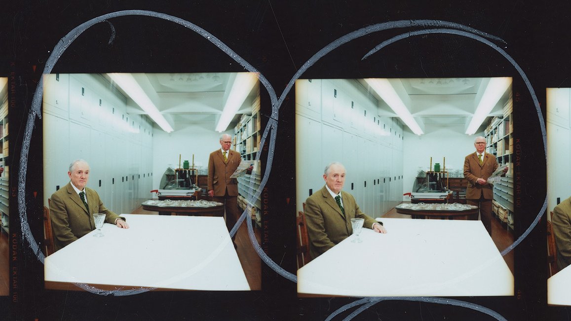 Detail from Miles Aldridge's 'Gilbert &amp; George – roll 5'⁠.