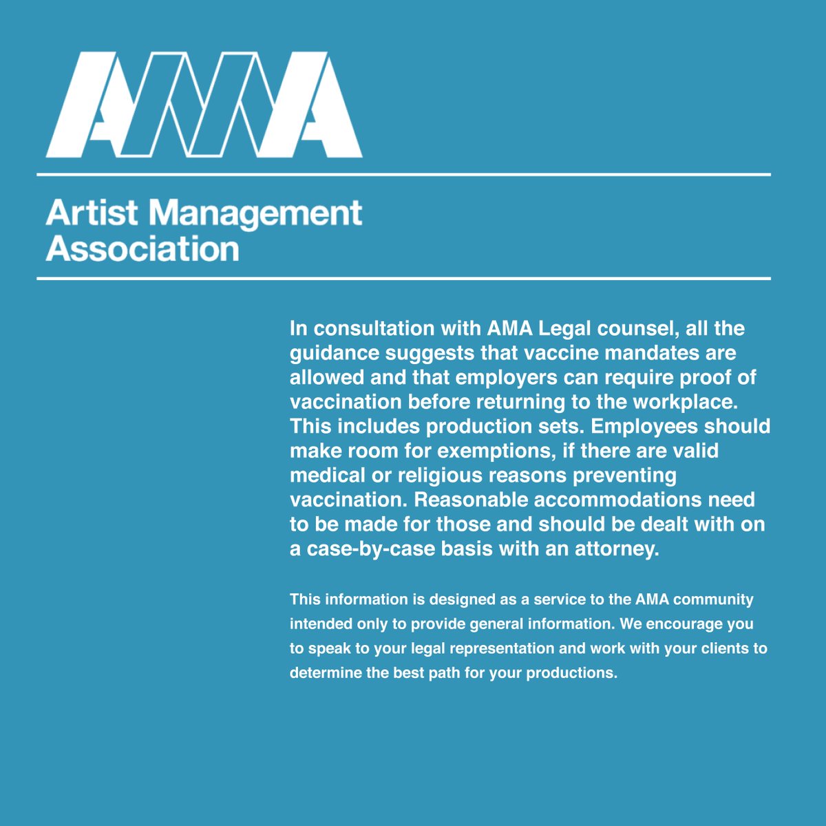 Artist Management Assocation tweet media