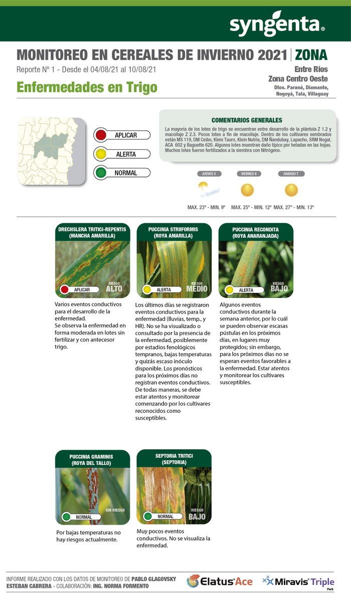 Syngenta_ar's tweet photo. 🌾Enfermedades en cereales 📍en Entre Ríos https://t.co/HQECrkf59t
