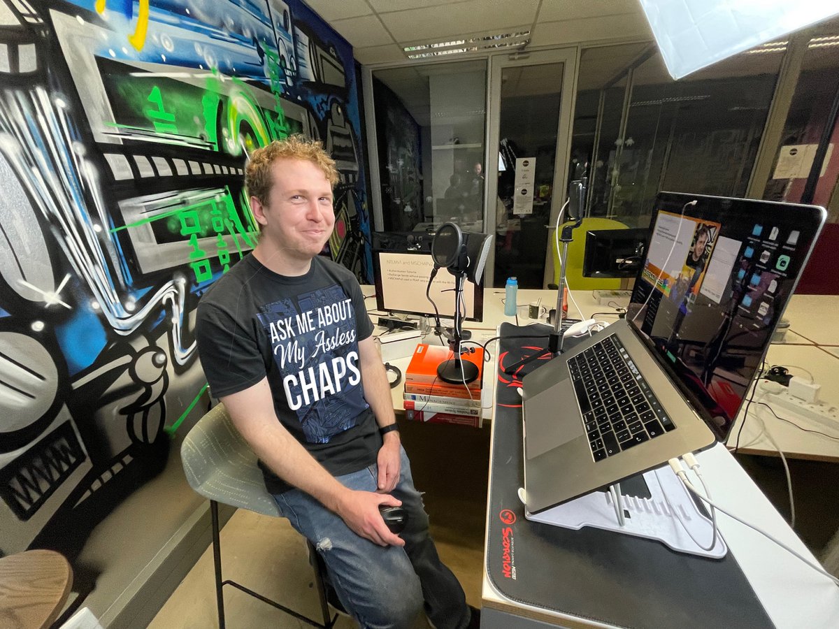 .<a href="/_cablethief/">Michael Kruger</a> found the perfect shirt on Amazon for our talk. So I bought it for him, sort of. amazon.com/Ask-About-Assl…