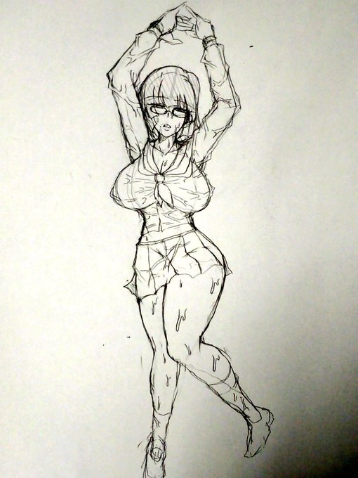 数億年ぶりの健全イラストのラフ 