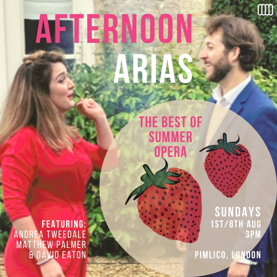 OperaOnLocation's tweet photo. If you're in London this Sunday, don't miss our @OperaOnLocation regulars @AndreaTweedale and #MatthewPalmer singing #AfternoonArias at a pop-up in Pimlico by #Stage100 newcomers Garden Theatre 🍓🎟️https://t.co/7sWPMBGfsD https://t.co/YOVSw1ToON
