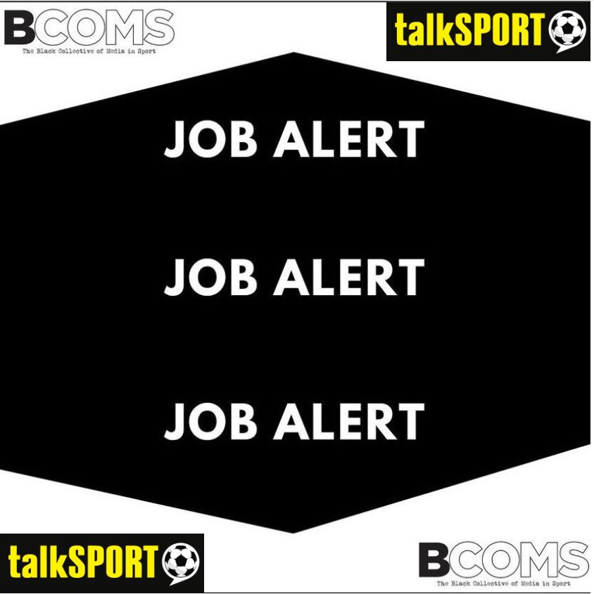 Two new exciting opportunities @talkSPORT👀: 1. Content Producer bcoms.co/content-produc… 2. Communications Assistant bcoms.co/3258-2/ Happy Applying! 🙌🏼🙌🏾🙌🏿🙌🏻