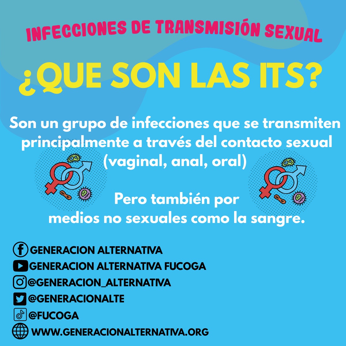 Comúnmente se conocen como enfermedades venéreas, son infecciones producidas por bacterias, virus, hongos o parásitos que suelen ser transmitidas por el contacto sin protección al mantener relaciones sexuales.