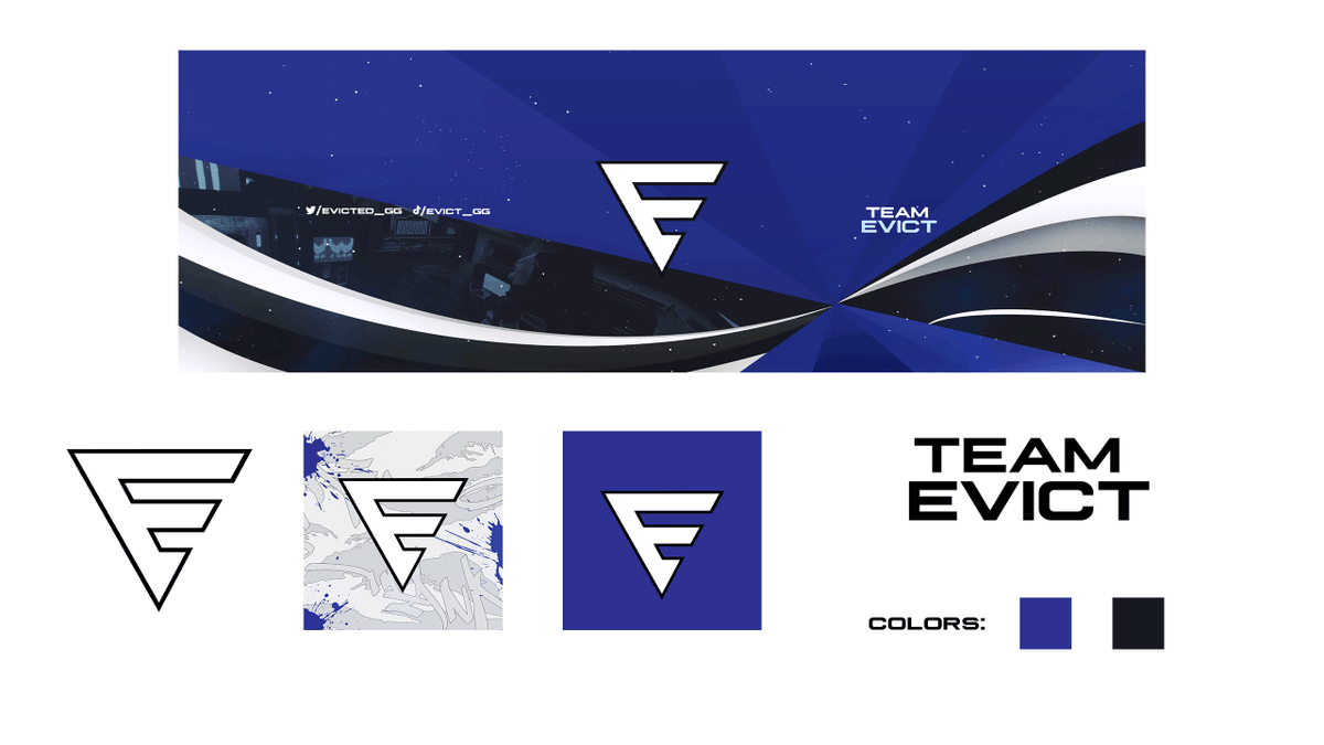 decipherz's tweet photo. Logo, typeface, revamp, and branding for @Evicted_GG.

Support is very appreciated. 

If you need team graphics, such as logos, branding, revamps, etc. hit me up! I do quality work quickly and can handle all your GFX needs. https://t.co/cEgMaAlSoz