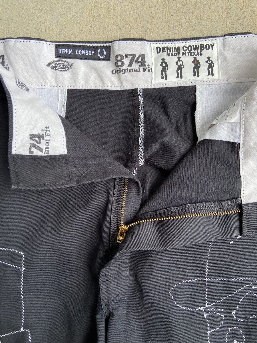 Denim Cowboy “Doodle Stitch Trousers”
First I hand drew these western and cowboy motifs, then I stitched around them with a zig zag stitch. 
Now Available Through Instagram. 
<a href="/Denimcowboyy/">Alex Urquiza</a>