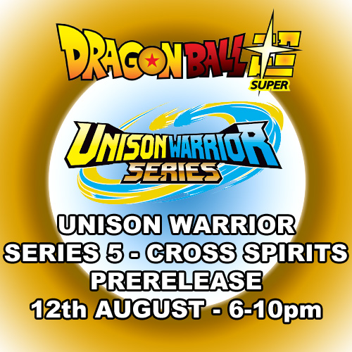 Next Thursday, 12th August, we're hosting our first in person #DragonBallSuper event, which will be the prerelease for Unison Warrior Series 5 Cross Spirits! Find out more about it over on our event page: facebook.com/events/5638822…

#DragonBall #CCGs #FLGS #tournaments #Durham