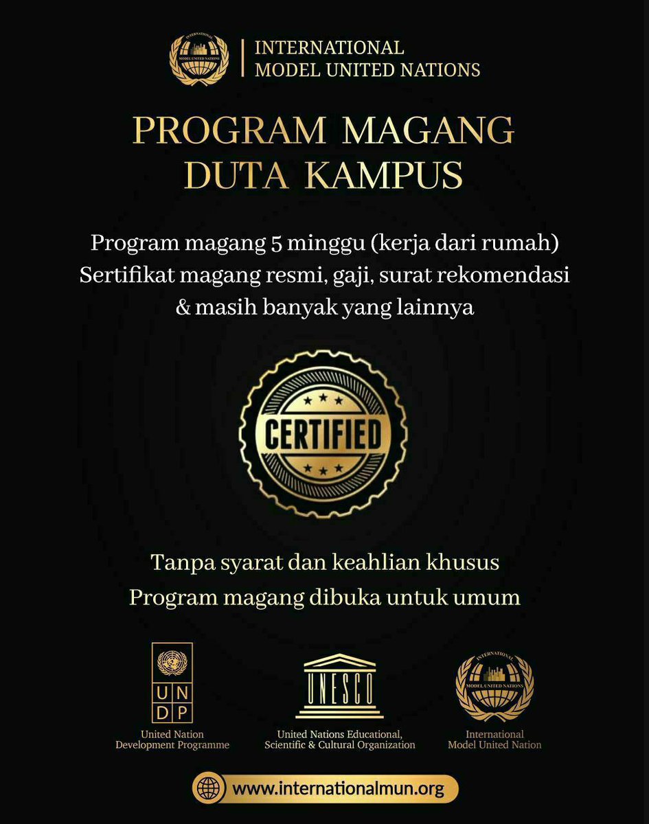 Daftar sekarang di bit.ly/imuncampindo atau melalui internationalmun.org ✅ Kuota terbatas...!!!