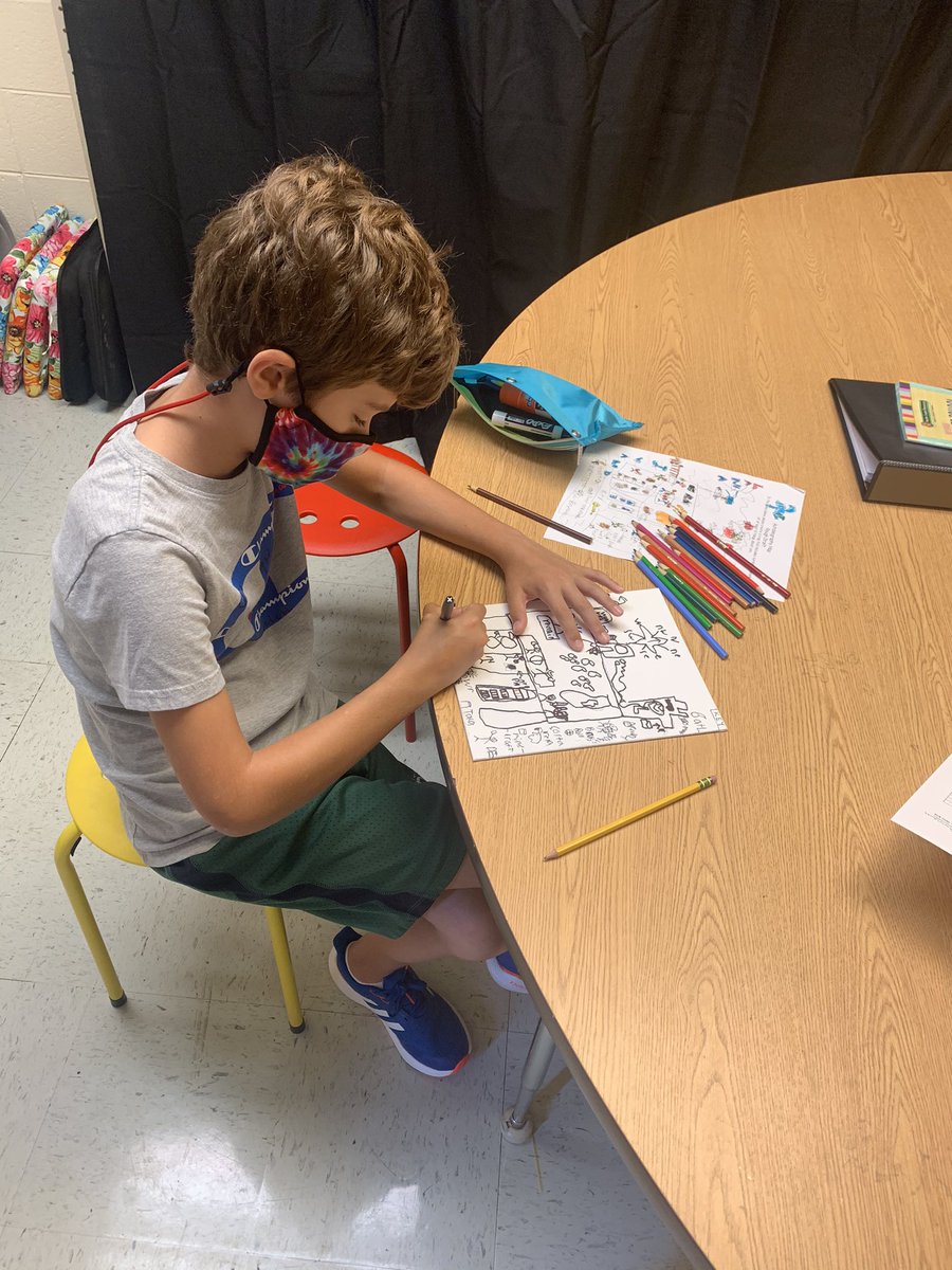 MrsMillerin4th's tweet photo. We got very artsy today with Autobiography Maps to hang up around our room. Our students even got to paint their final copy on a canvas 🎨 @TrittSTEAM #directeddrawing https://t.co/jGaMcXzjlq