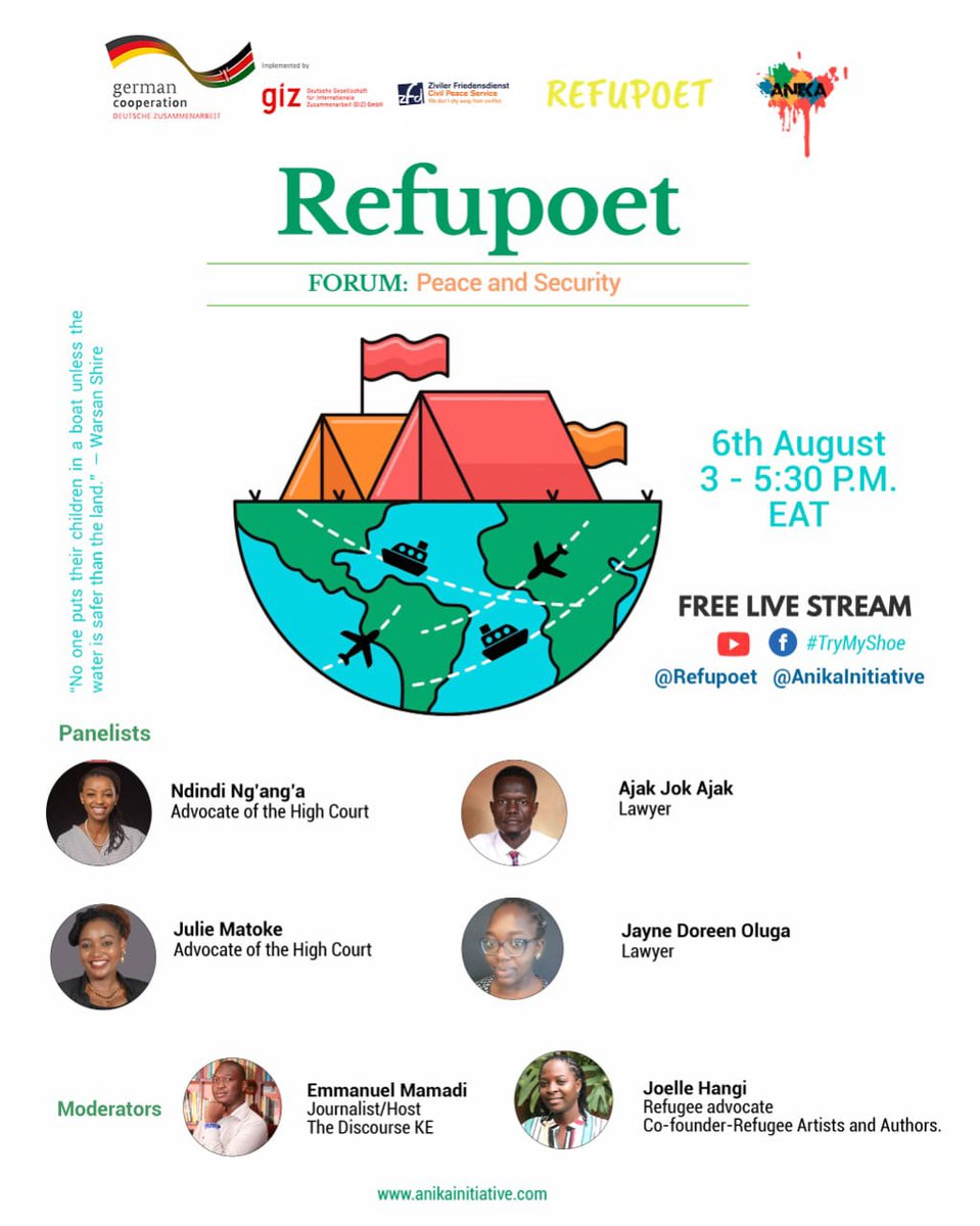 refupoet's tweet photo. This was very enlightening. Thank you all for joining and sharing with us. Kindly make sure to join us tomorrow as we continue this discussion live. Much care to you all. 
@MissREENOLUGA @ndindinganga @Ajak_sn @JTkemmie @evanquez #TryMyShoe https://t.co/5obb0LEiij