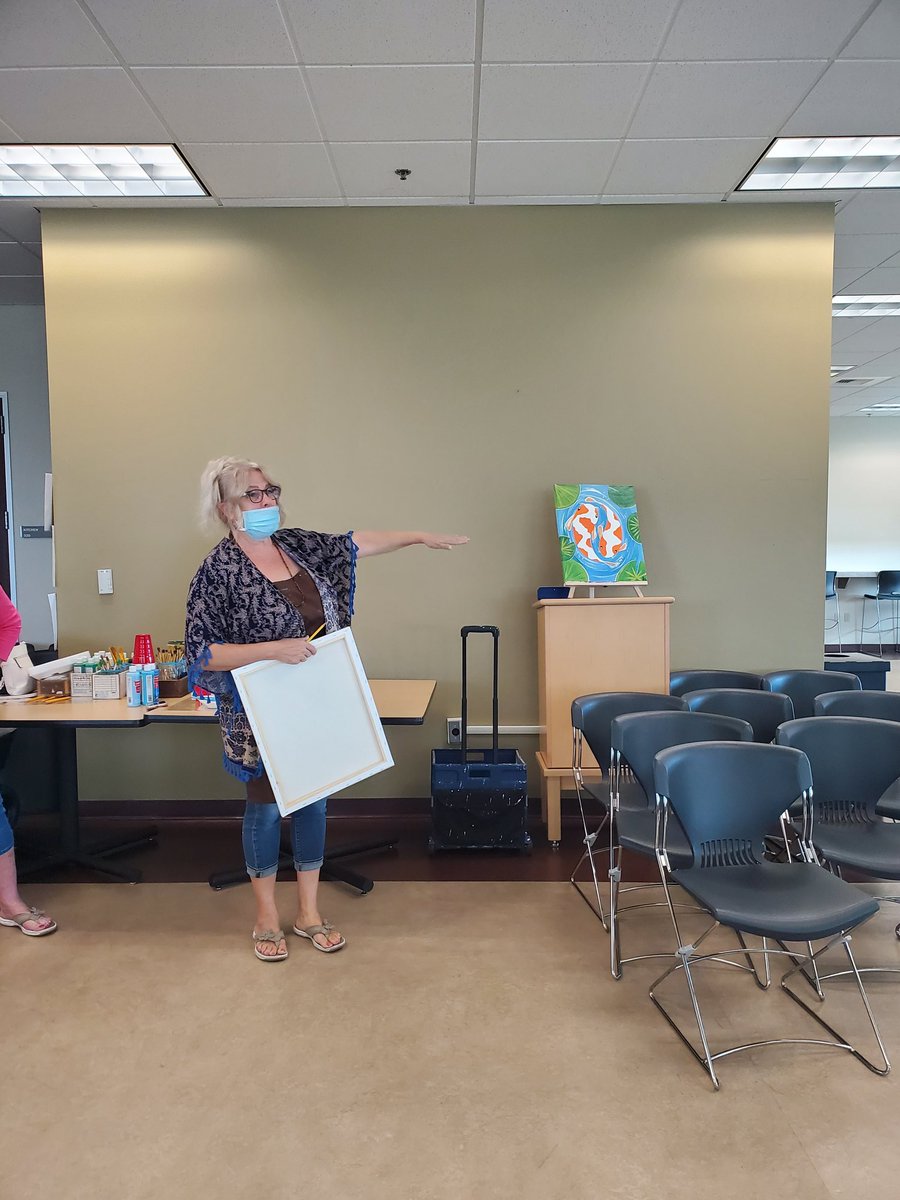 Painting masterpieces with the talented Stephanie and Cheryl from Bella Terra! 🎨 Thank you so much for the hours of joy!! 💙🧡💚 More pics to come! #fsusdadmin