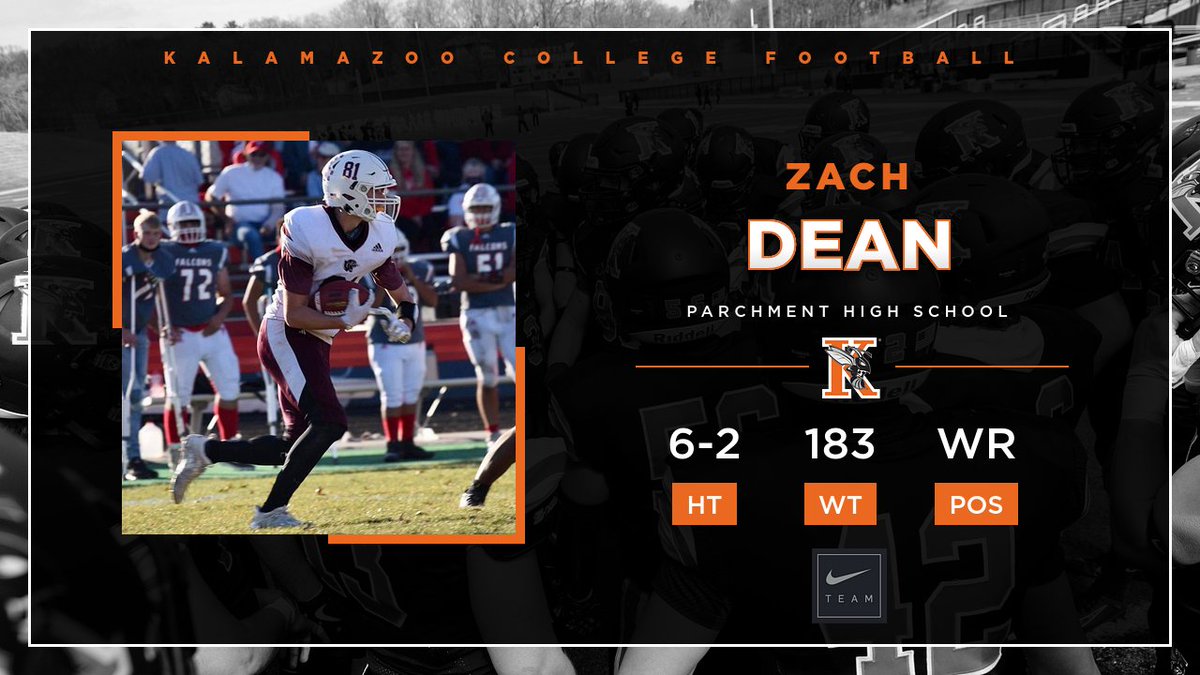 KzooFootball's tweet photo. We are excited to welcome Zach Dean, a wide receiver, from Parchment High School (@ParchmentSchool) to the Hornet football family! #SwarmTheDay #Hornets @_zdean_ https://t.co/JPrnHALYGe