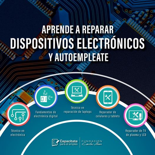 infomalvas's tweet photo. ¿Te gustaría autoemplearte? 
Hoy en día, esta habilidad es clave para tu desarrollo profesional y con estos cursos podrás emprender tu propio negocio de reparación de dispositivos electrónicos.
https://t.co/fFAafg55X1 https://t.co/ysEchjWoAG