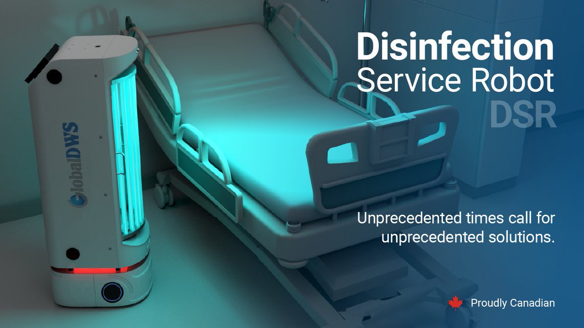 GlobalDWS's tweet photo. Our #DisinfectionServiceRobot (DSR) combines advanced #cognitivecapabilities and #multibarrierdisinfection on a single and secure platform. Check out our NEW product catalog at https://t.co/C1D1dute2G https://t.co/gufoFawsot