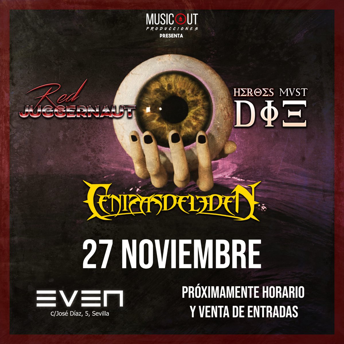 EsquirlasDMetal's tweet photo. Sigue reflotándose la escena Rock Metal 🤘🏼👏🏽👏🏽🤘🏼
#MusicOutProducciones apuesta por el directo de las bandas #Redjuggernaut @cenizasdeleden y @HeroesMustDieMu https://t.co/74yENo1VjE
