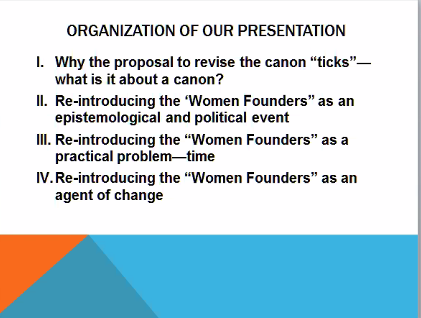 ProfessorJohnst's tweet image. 👂 to a brilliant 🗣️ by Gillian Niebrugge-Brantley about "#Problematizing #Classical #Social_Theory Courses: Re-introducing the #Women_Founders ‘The Word ‘Now’ is Like a Bomb through the Window, and it Ticks’," Ought the sociological canon be reshaped? Or is it sacred? @SSSP1org