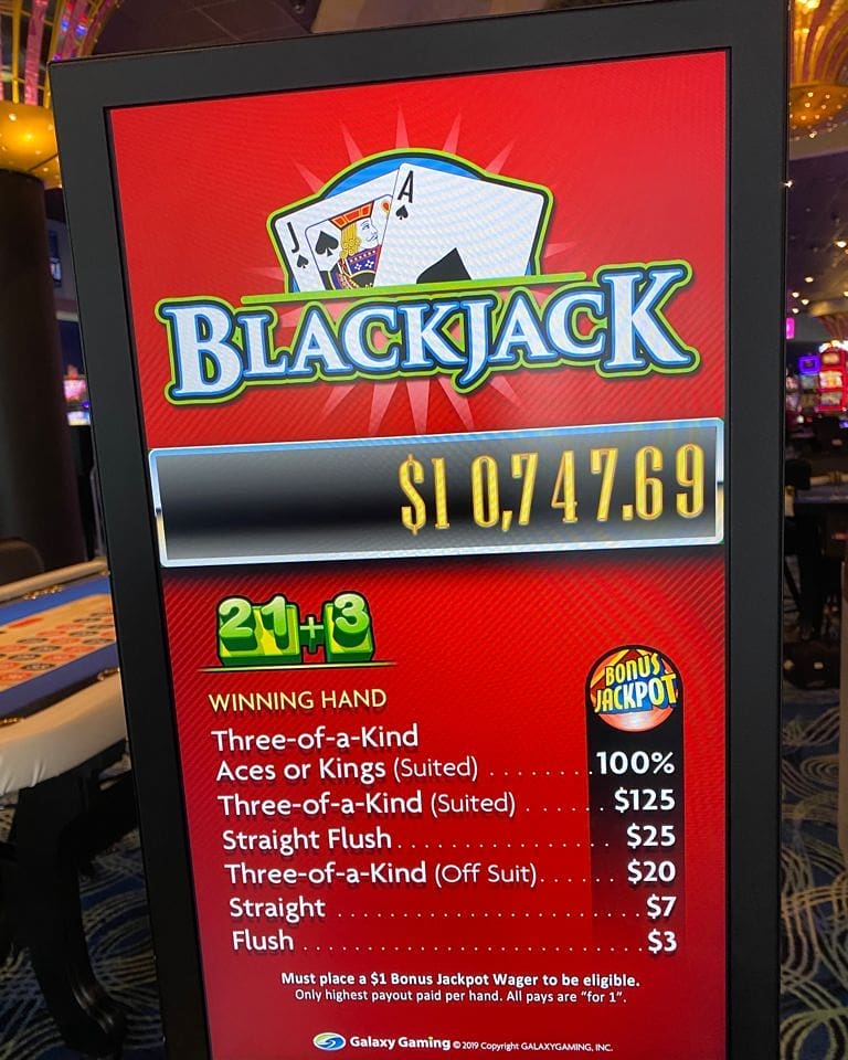 CasinoRealPR's tweet image. #JackpotWatch👀

El jackpot 21+3 en la mesa de #blackjack está en $10,747.69 y te lo podrías llevar con solo añadir un $1 a este side bet. (Premio leído jueves, 5 de agosto a las 11:47AM). 💰♥️♠️♦️♣️

¡Ven y prueba tu suerte!

#CasinoReal #TuCasinoIdeal #PásalaBien #PásalaSafe😷