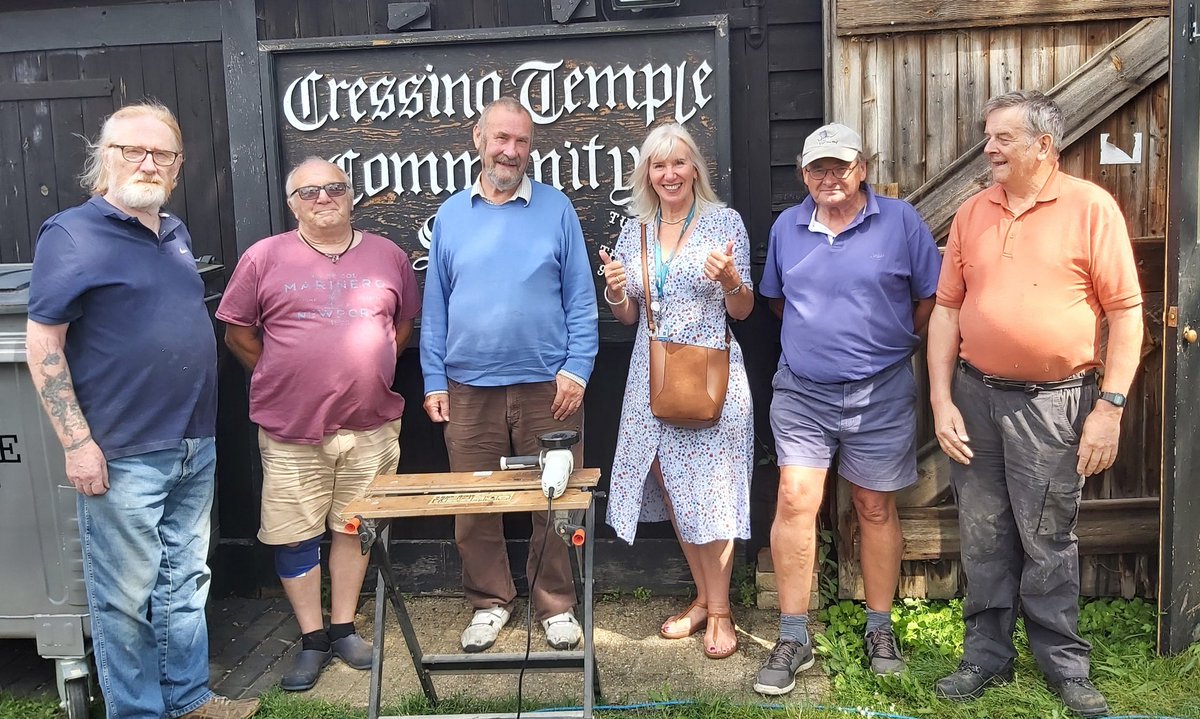 ProvideVol's tweet image. Cressing Temple Community Shed men are a great crew.  Building planters for our Supported Living houses!  Thank you!