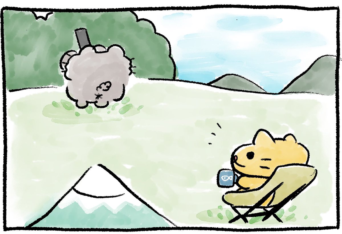 キャンプ(当日編)🏕
#ねこのぶーちゃん4コマ 