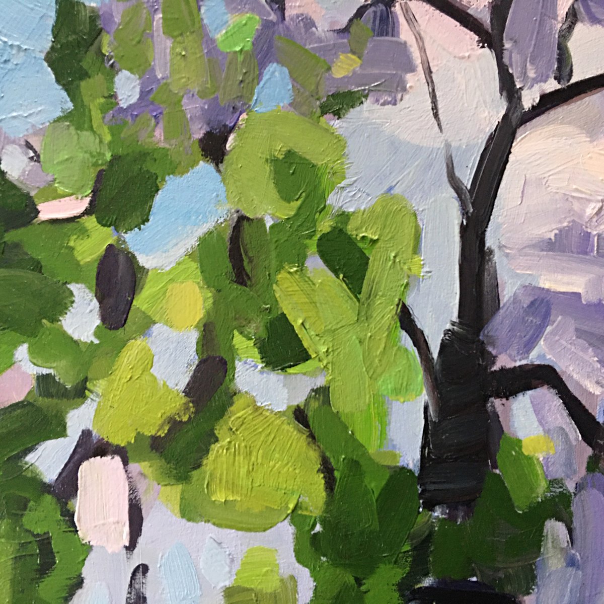 Cottage_Curator's tweet photo. Townsend captures the experience of looking skyward from the #forestfloor... [📷: #Canopy by #KristaTownsend, Oil on Canvas, 24x36in] https://t.co/m0wGWVtOhM #nature #trees #forestcanopy #naturepainting #impastopainting #virginiaartist #contemporaryart #forestpainting https://t.co/5LkMKQ50Vo
