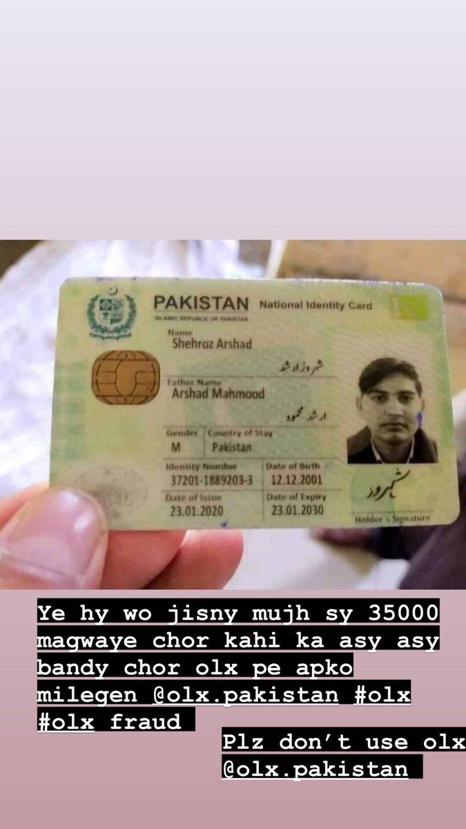 zehrabaloch7's tweet photo. Dont use @OLX_Pakistan @olxph its Fraud app https://t.co/b315fz1ltJ