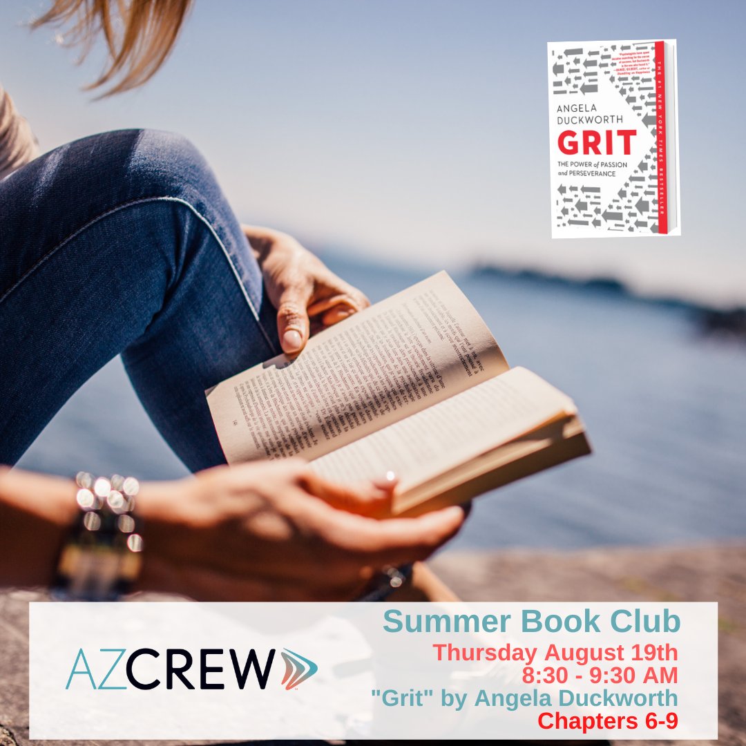 There's still time to catch up on a few chapters and join our Summer Book Club discussion!

Thursday August 19th

8:30 – 9:30 a.m.
ZOOM Meeting

No Charge - Members Only

Register:  arizonacrew.org/events