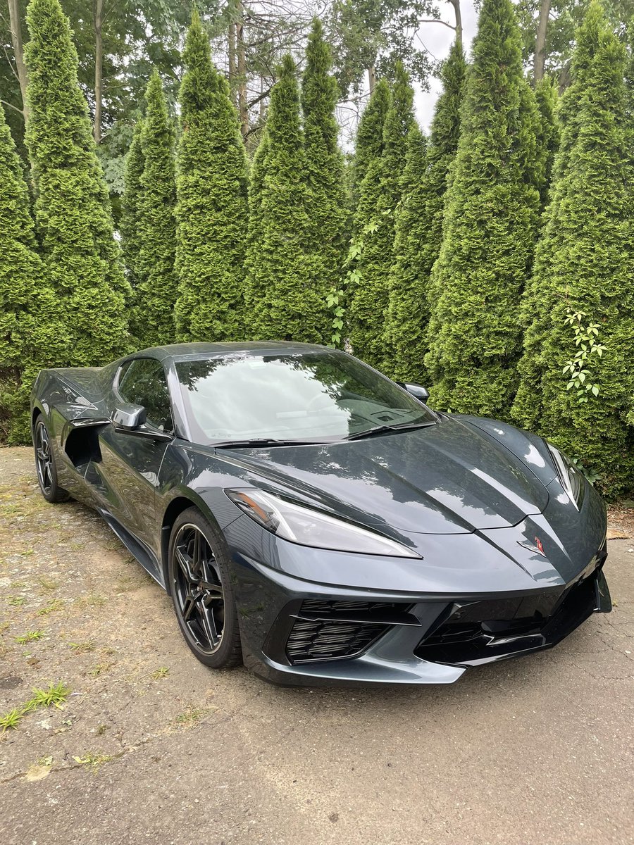 estrozeneca's tweet image. the crumbling drywall in my moms apartment that the landlord has refused to fix for over a year VS the brand new corvette he keeps parked on the side of her driveway