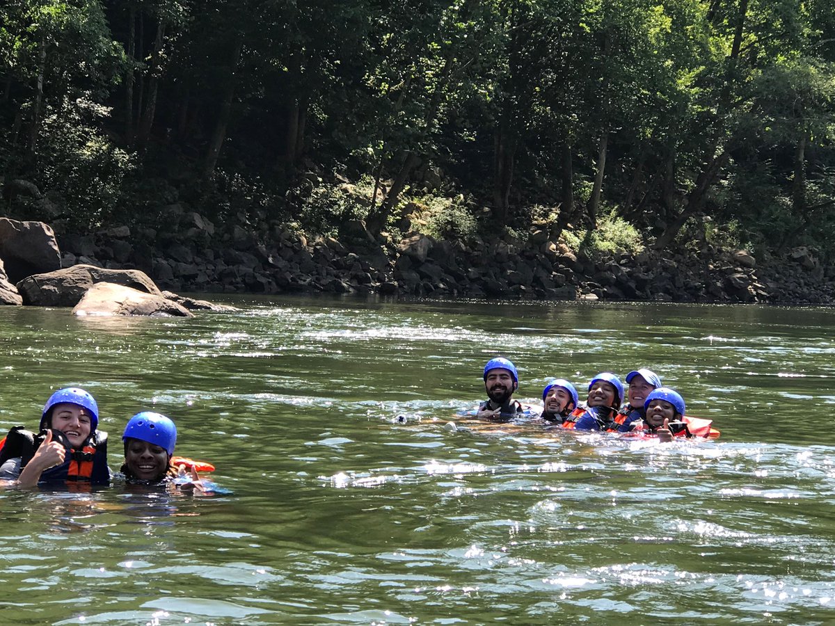 CoachBanghart's tweet photo. Day #2: Making ourselves 1 with the river ๐ช๐ฃ๐
#Boat1 (imagine a raft) ๐ https://t.co/jH6PzcZZVi