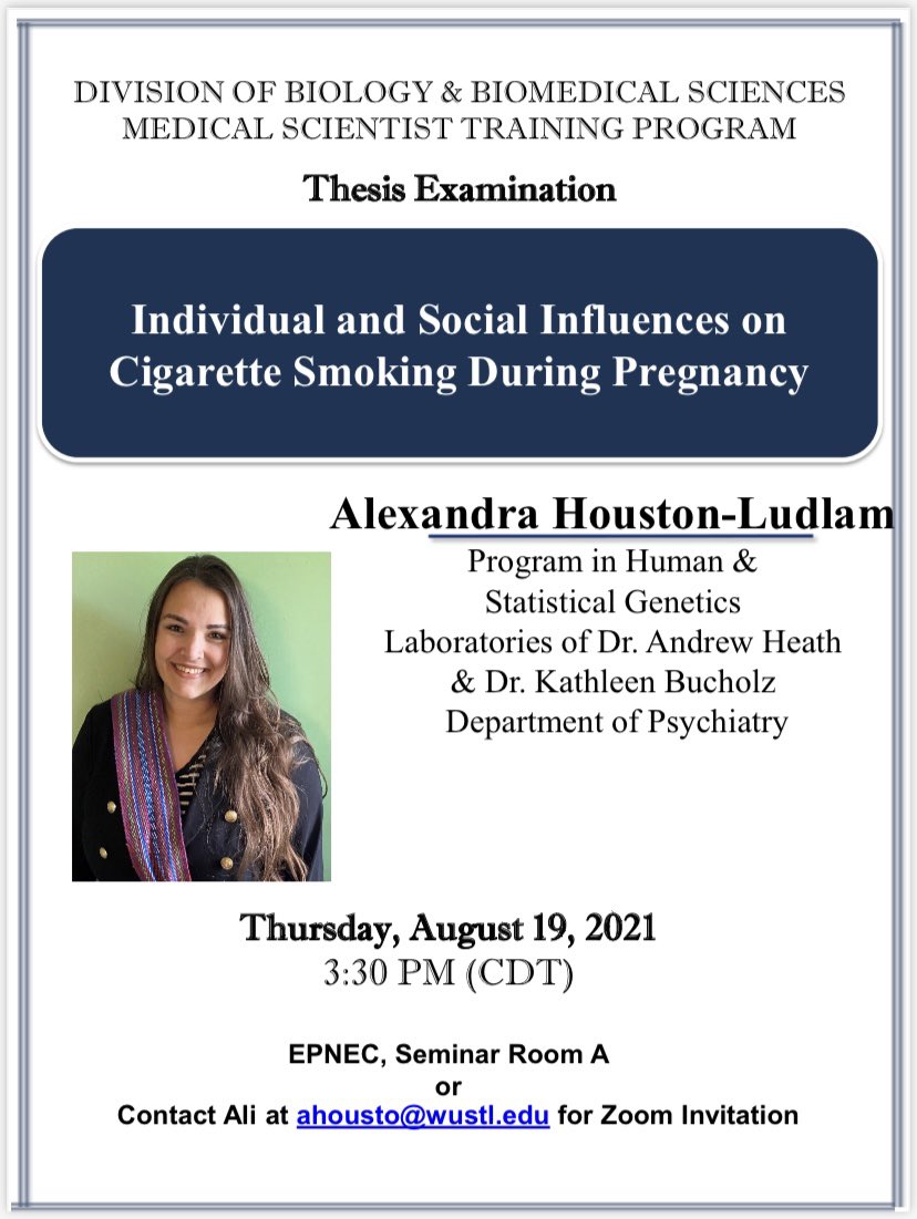 SACNISTA thesis defense alert! 🚨 The amazing Ali (@uknouranerdWHEN) will be defending her thesis later this month. We can’t wait to hear about your amazing work!! See poster below for details👇@WUSTLdbbs @WUSTLmstp #SACNASchapters 💚💚💚