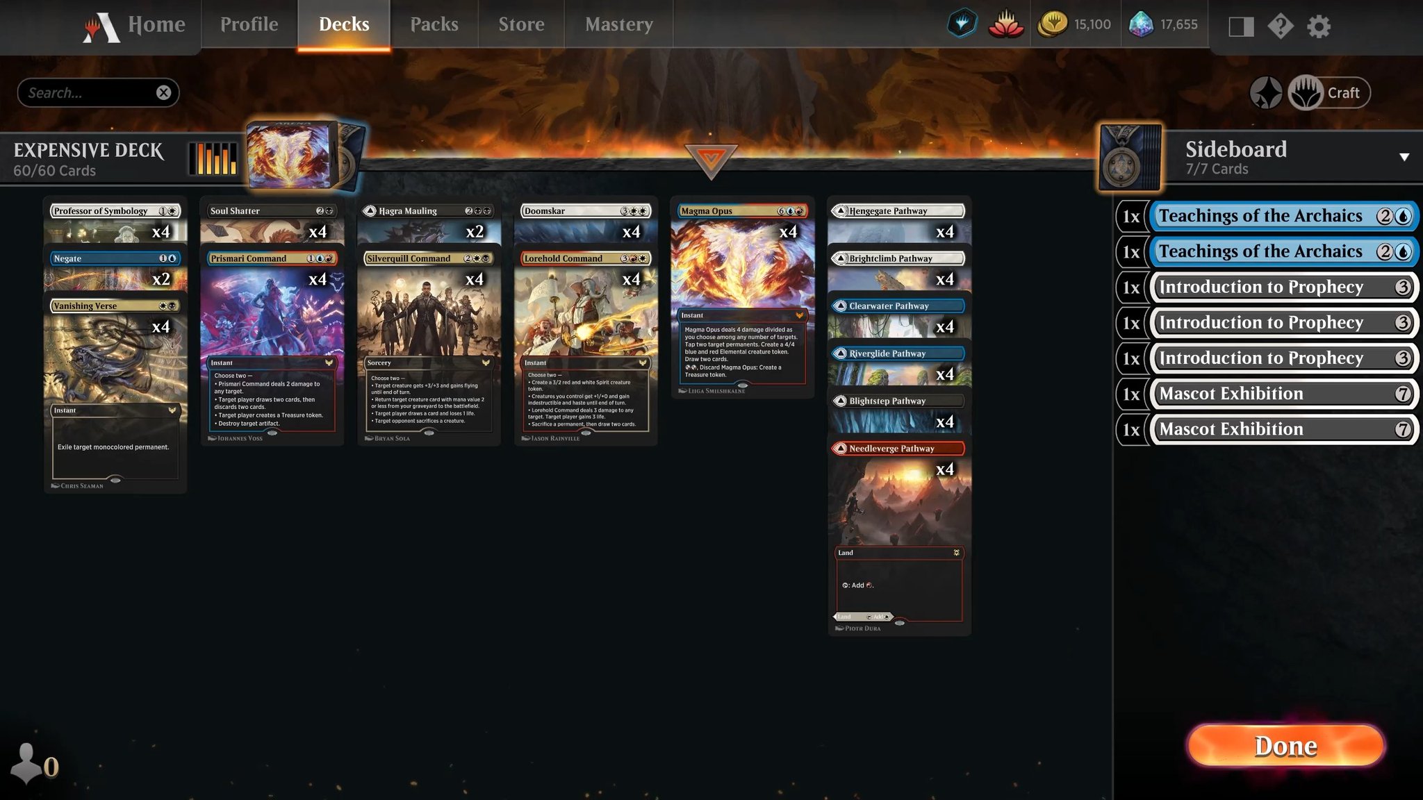 Sonio on Twitter ""The most expensive control deck" in Standard 2022