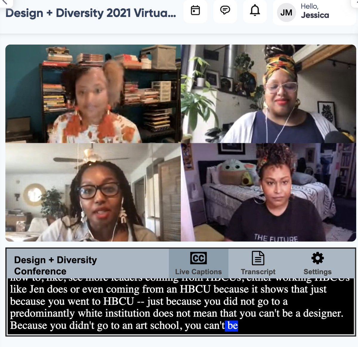 "We want to design together and we want to experience just academia and activism and justice together in one collective space." <a href="/jtknoxroxs/">Jen White-Johnson #ForTinu</a> at "Black Womxn Deserve Joy" panel moderated by Terresa <a href="/BlackbirdRevolt/">Blackbird Revolt</a> at #DplusDcon