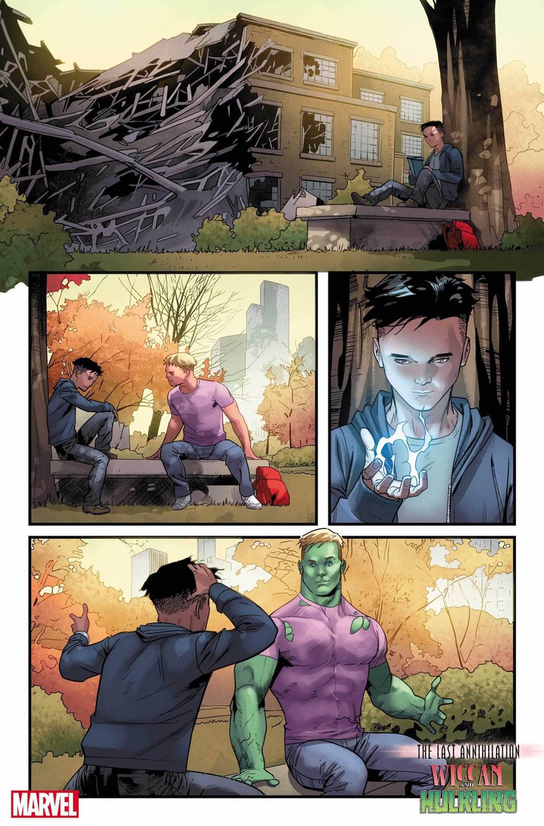 Youngavengerbr's tweet photo. 🚨 NOVIDADES DE HQ 🚨
Saíram a nossa primeira prévia da HQ 'The Last Annihilation: Wiccan and Hulkling', que vai estrelar nosso casal icônico Billy e Teddy e iremos ver em primeira mão a origem da história deles!
Preparem os lencinhos 🗣 https://t.co/Hmbm3V6J5c