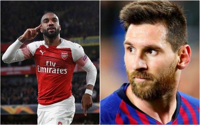 AFCMax9's tweet photo. Lionel Messi: “One player I always liked in France and now England is Alex Lacazette, I think he is a top player” https://t.co/SE64Piu9oL