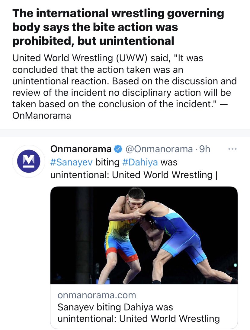 So how do you unintentionally #bitesomeone …. #laughable #Wrestling  #lmao 😂