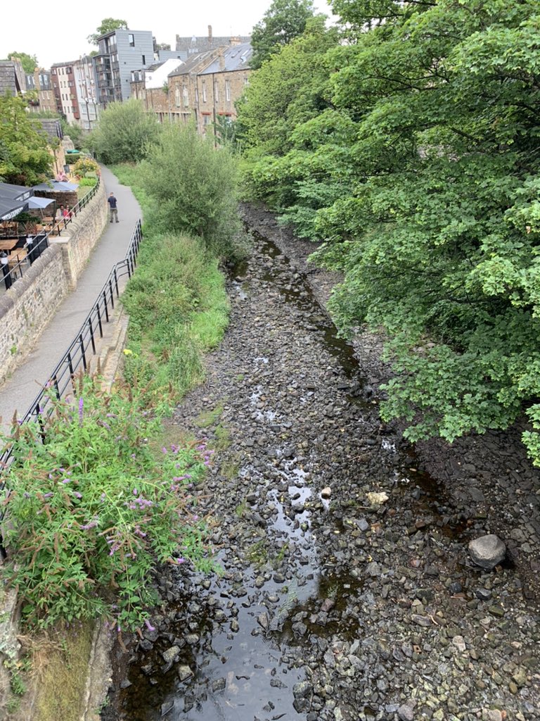 Don’t think I’ve seen the Water of Leith at #Stockbridge this low before?@stockbridgetwit @WOLCT