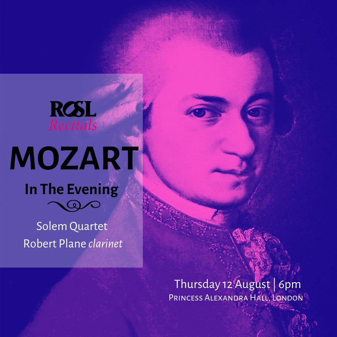 ROSLARTS's tweet image. 12 Aug, 6pm - #ROSLAlumni @SolemQuartet and @robertplane will delight us with the Mozart Clarinet Quintet - we can&apos;t wait to welcome them back to the Princess Alexandra Hall! #ROSLRecitals #ROSLAMC

🎟️ &amp;amp; more info:  ow.ly/MWZC50FLa8v