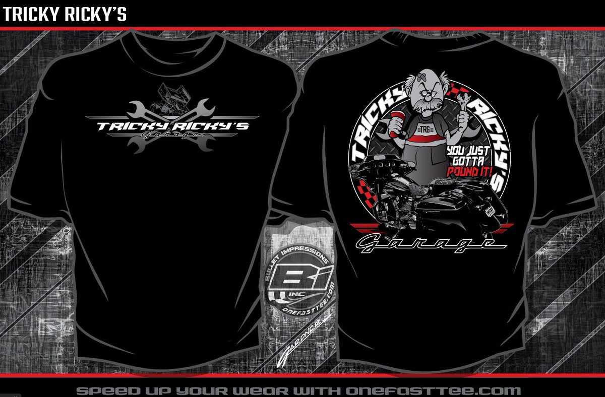 Get your orders placed for the new @Tricky_Ricky15 shirts! Hope to have some in time for Knoxville. onefasttee.com/tricky-ricky/