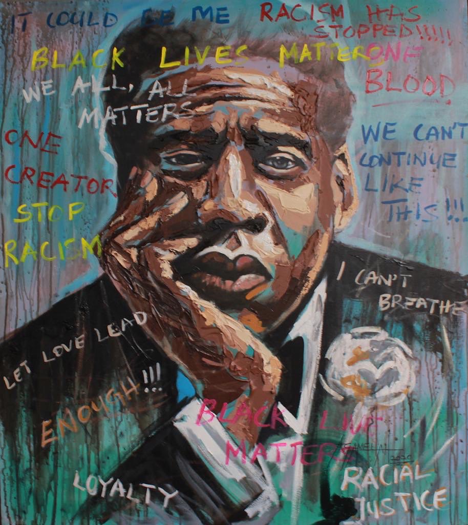 Jordan_Artworks's tweet photo. Title: Defining Jay-Z✨
This is a contemporary artwork with a street-art appeal created by Ghanaian Artist Richard Agamela. 
Size: 40 x 35 in
Medium: Acrylic on Canvas
dm if interested !
#portrait #portraitart #jayz #acrylicpainting #art #smallartgallery #supportsmallbusinesses https://t.co/KqBNsJPuqG
