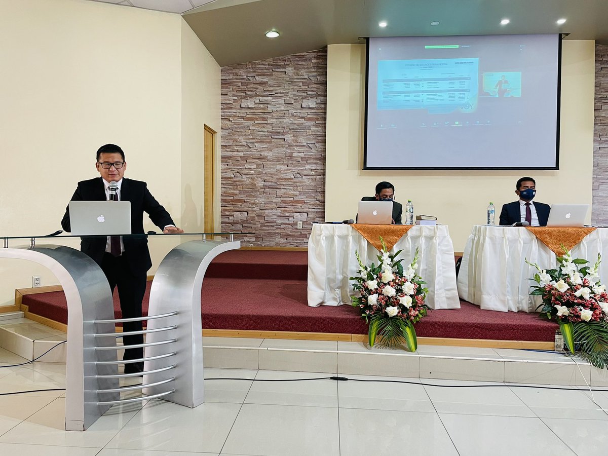 Nuestro tesorero <a href="/JorgeMoncadaL/">Jorge Moncada</a> muestra el estado financiero de nuestro campo misionero en la #PlenariaMSOP. Dios muestra siempre sus bendiciones para la misión.