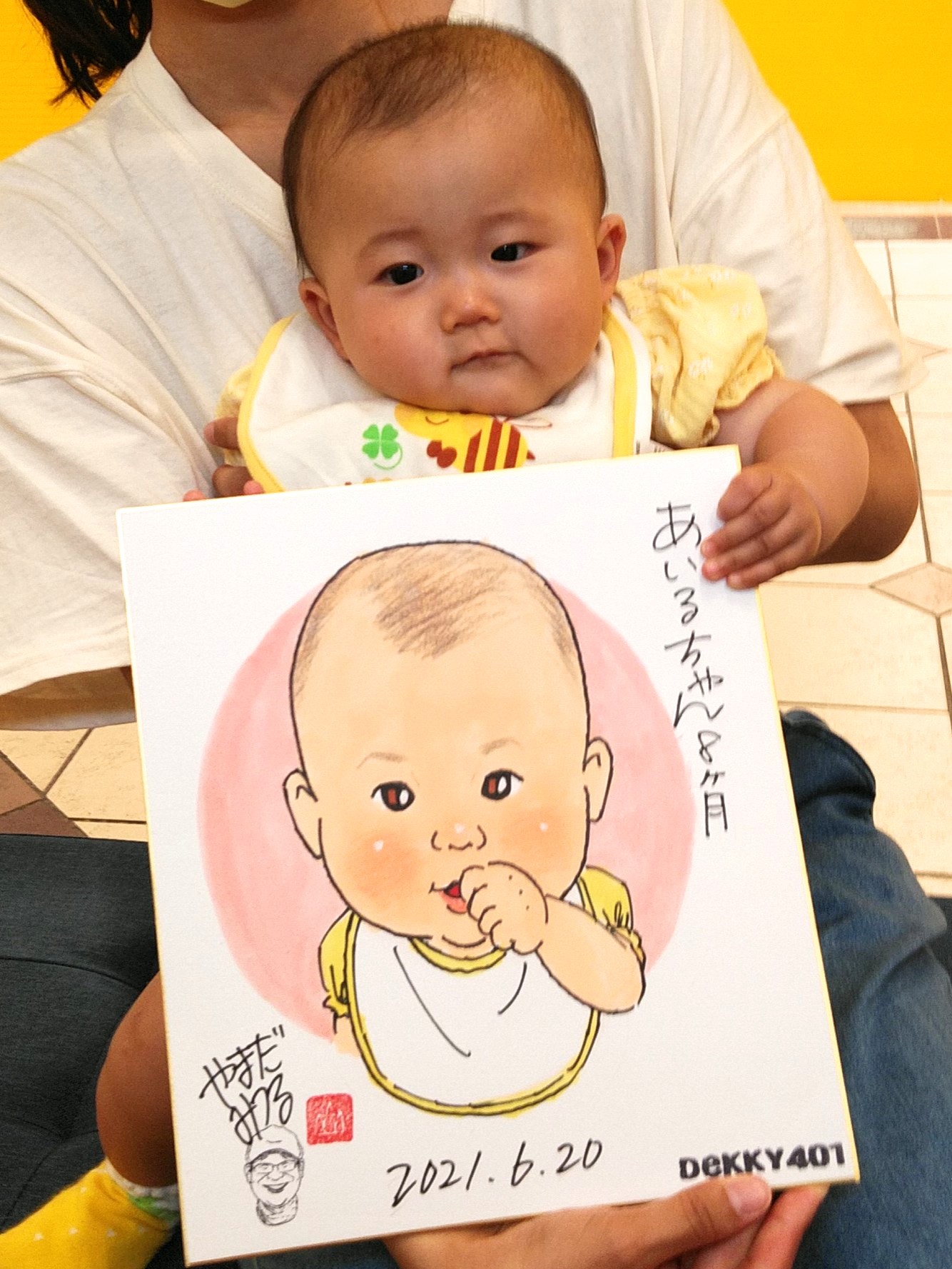 やまだみつる 天使です 似顔絵 にがおえ 席描き似顔絵 対面描き似顔絵 似顔絵オーダー Caricature Caricatura 似顔絵新潟 デッキィ401 やまだみつる 新潟 T Co Picssq149r Twitter