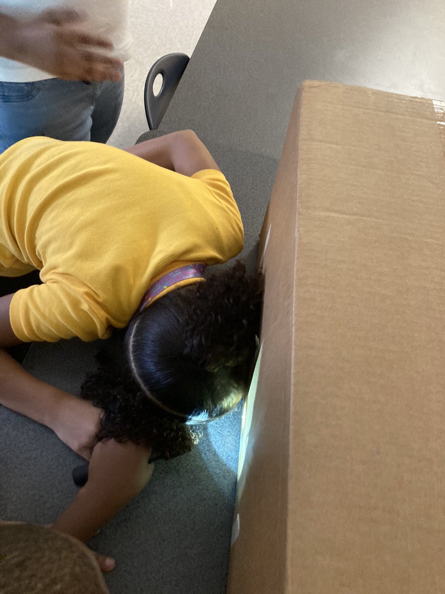 stemstars1's tweet photo. 4th grade is learning how important light is!  They had to figure out what was in the box without opening the box!  #stemstars #stroudproud #superstarnation https://t.co/1GjKfgeZlL