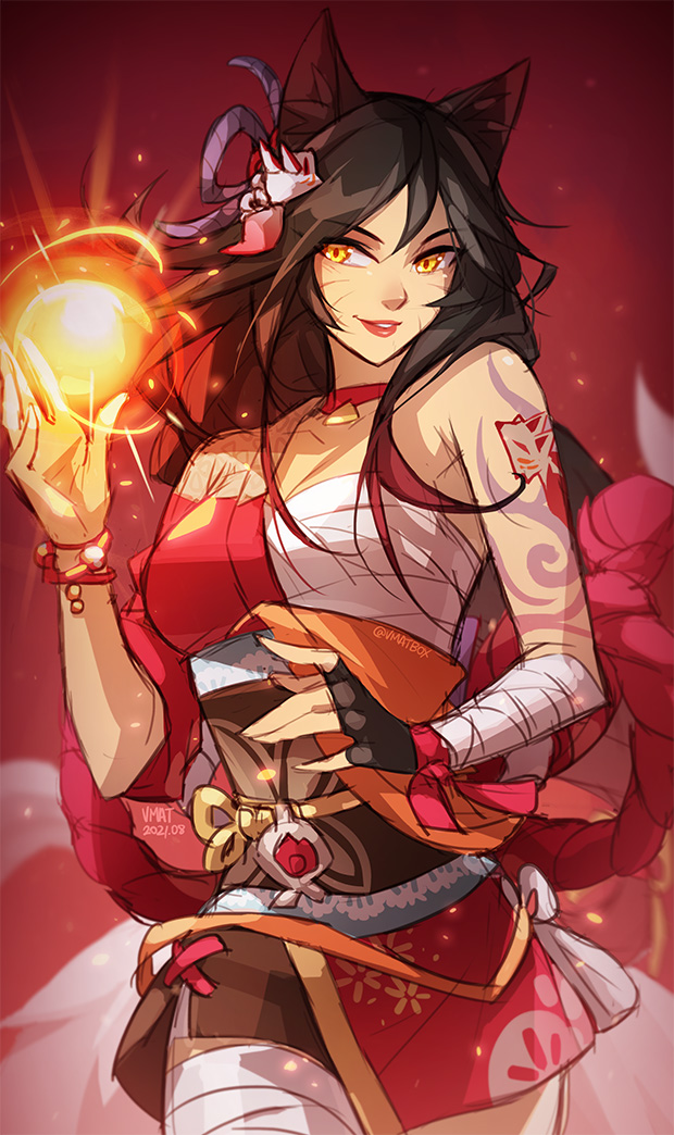 Ahri x Yoimiya(Genshin Impact)  #ArtofLegends
PATREON post: patreon.com/posts/54571815