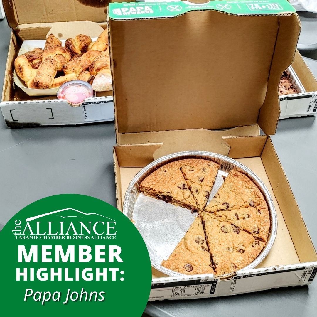 THANK YOU Papa Johns Laramie for the lunch treats! In addition to their amazing pizza, contact Papa Johns if you need some ~excellent~ breadsticks and dessert! 🍕