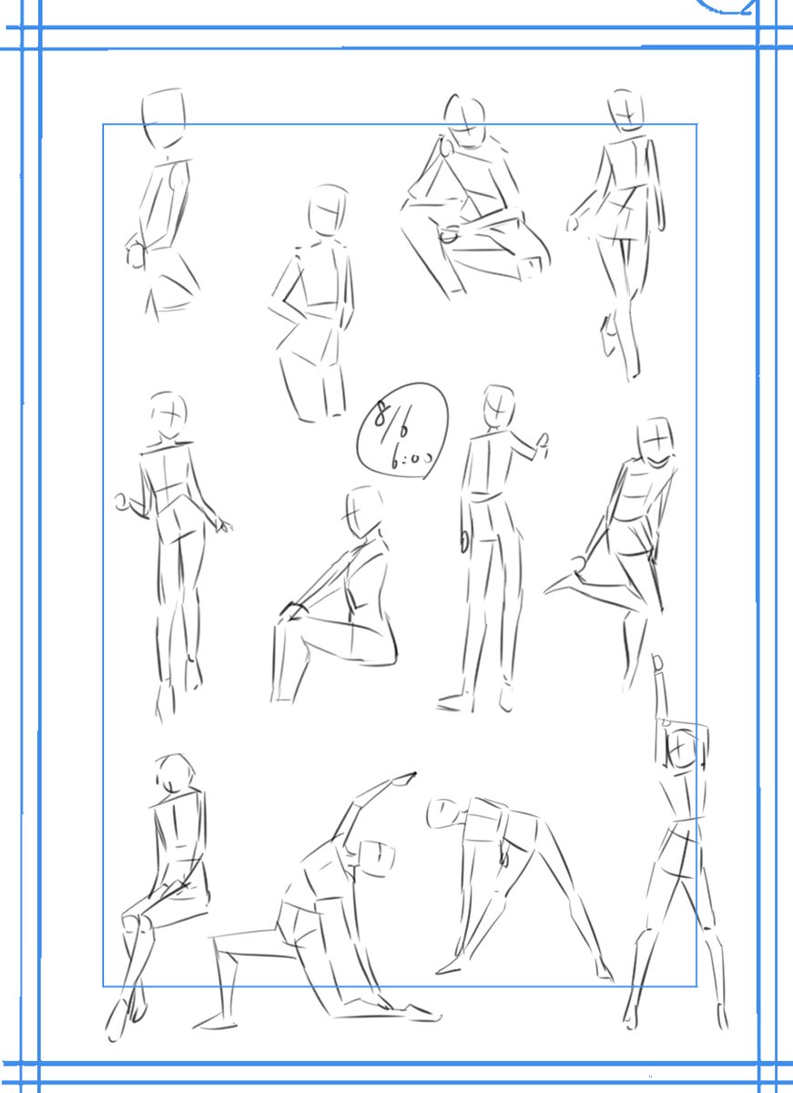 おはようございます!! ٩( 'ω' )و 
#朝練60秒クロッキー 