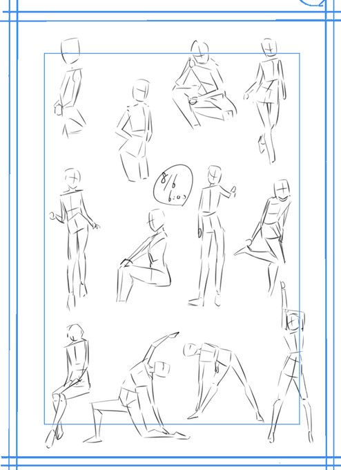 おはようございます!! ٩( 'ω' )و 
#朝練60秒クロッキー 