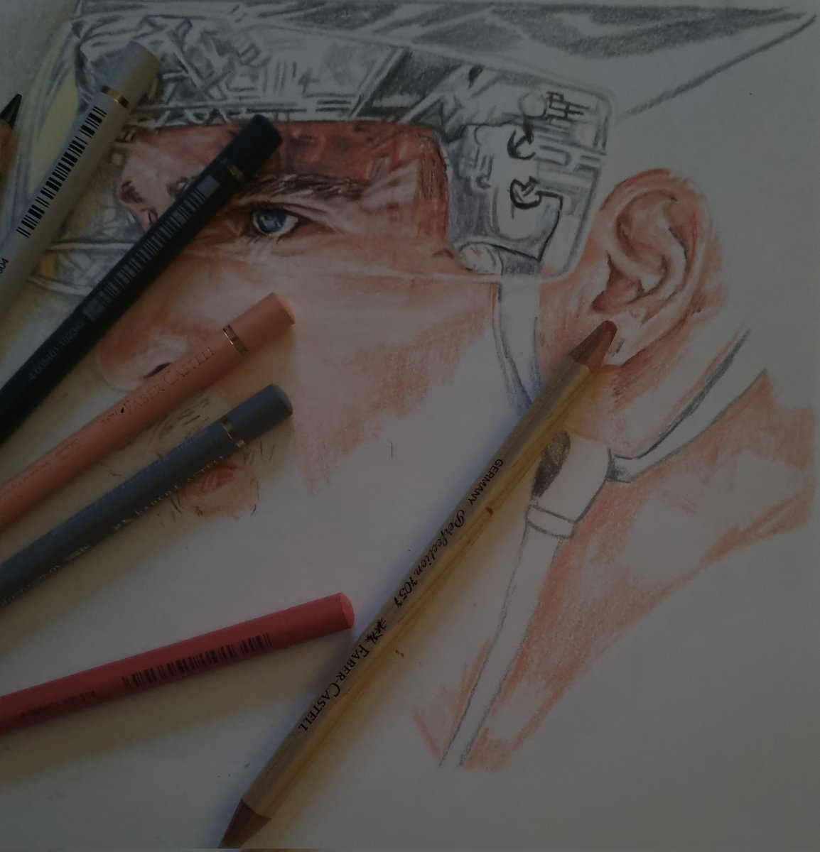 LineDrawing11's tweet image. Drawing in progress ✍😊🏒🐈 👑 💜