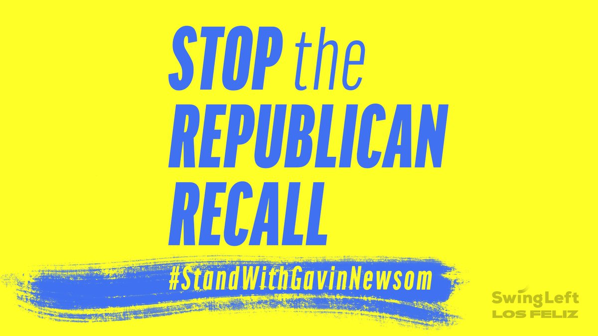 Vote-by-mail ballots drop in just a little over 1 week. We must act now &amp; encourage our friends/family to vote as well! <a href="/GrassrootsDemHQ/">Grassroots Democrats HQ</a> will be joining us via Zoom THIS SAT 12pm PST to walk us through their extensive grassroots campaign to stop the recall. RSVP at link in bio!