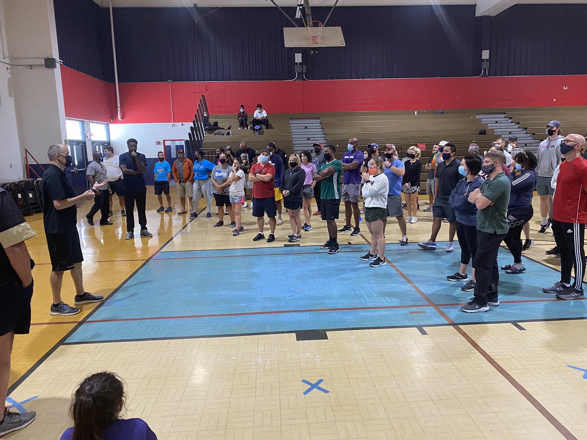 MrSethL's tweet photo. Thank you Ron @FocusedFitness2 for your passion, expertise and sharing the Five for Life curriculum with us #PhysEd @JPschools https://t.co/6TMVztcLsg