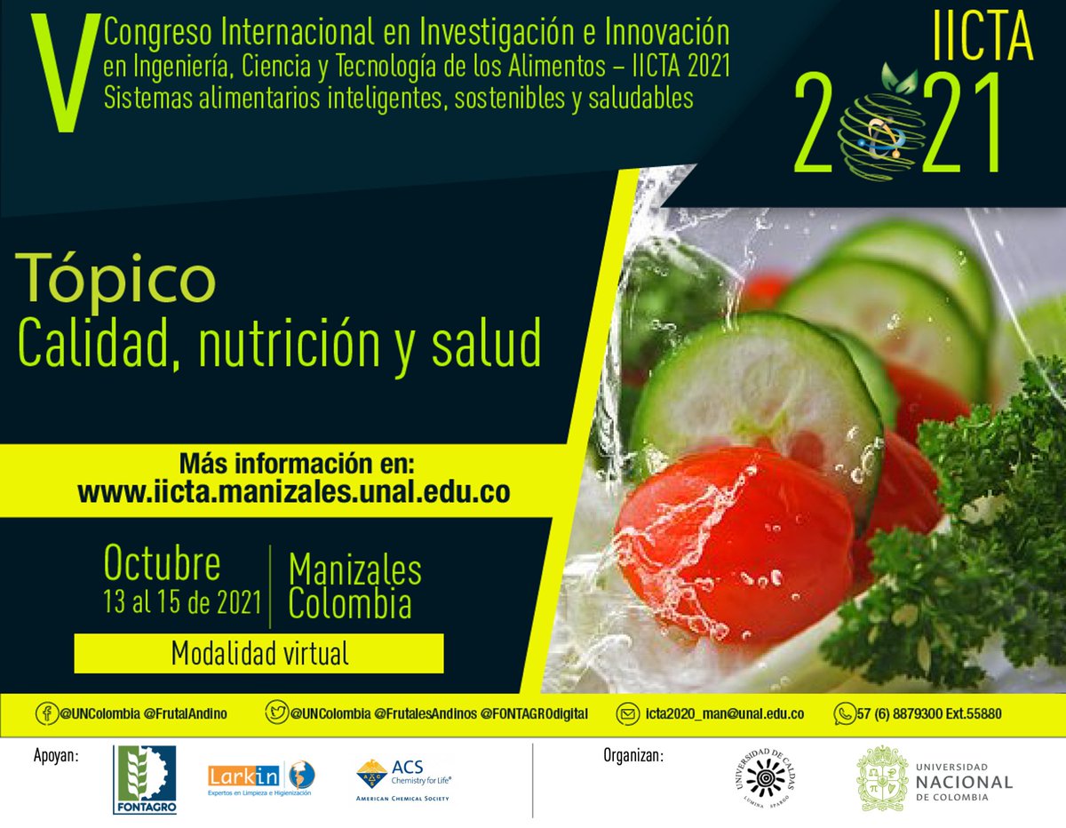 No te pierdas este 13 de octubre el IICTA 2021. 🥦🥭🌽🥕

Conoce aquí cuáles serán las temáticas:

iicta.manizales.unal.edu.co/enviar_resumen…
