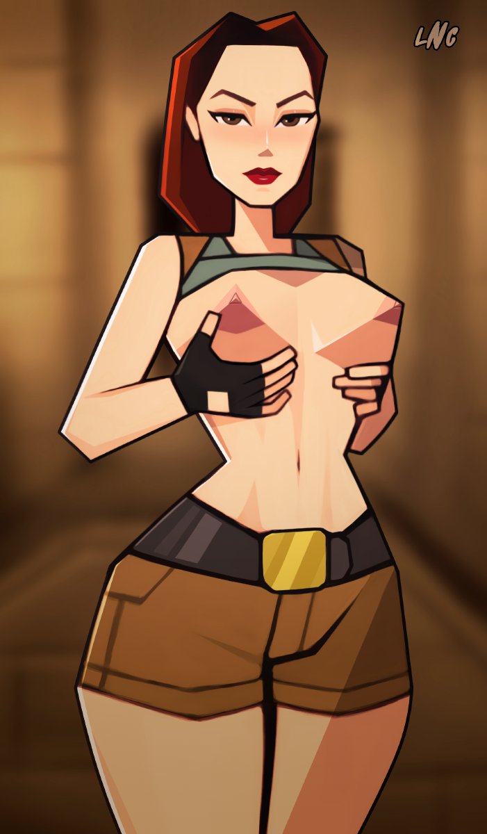 Low poly-ish Lara with the pointy tits and all lol